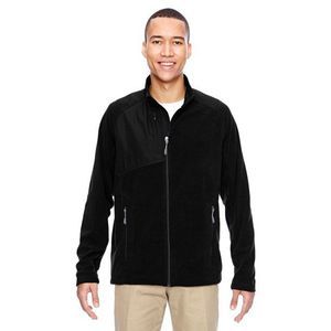 88215 North End Men's Excursion Trail Fabric-Block Fleece Jacket Black